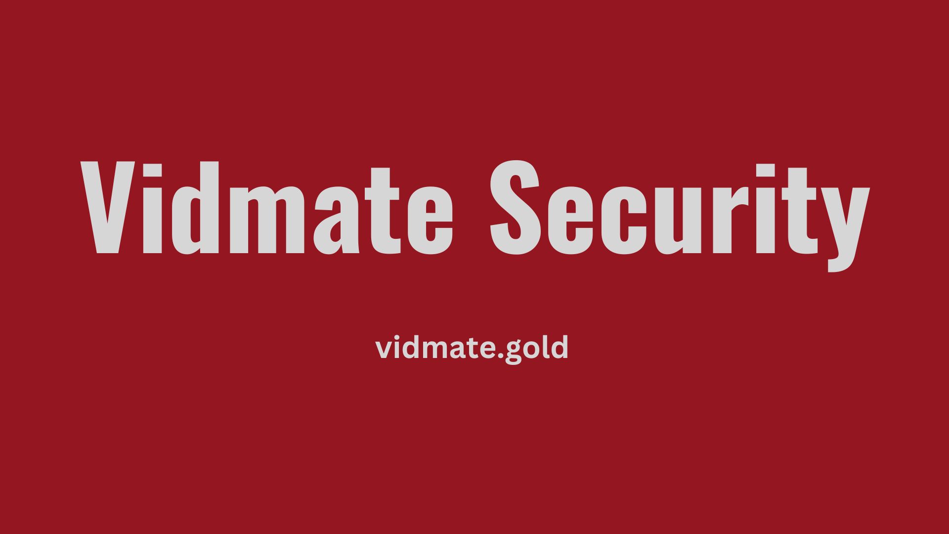 Vidmate Security